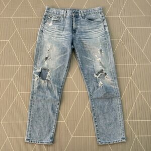 AG Adriano Goldschmied The Ex Boyfriend Slim Slouchy‎ Jeans Size 26 R Light Wash